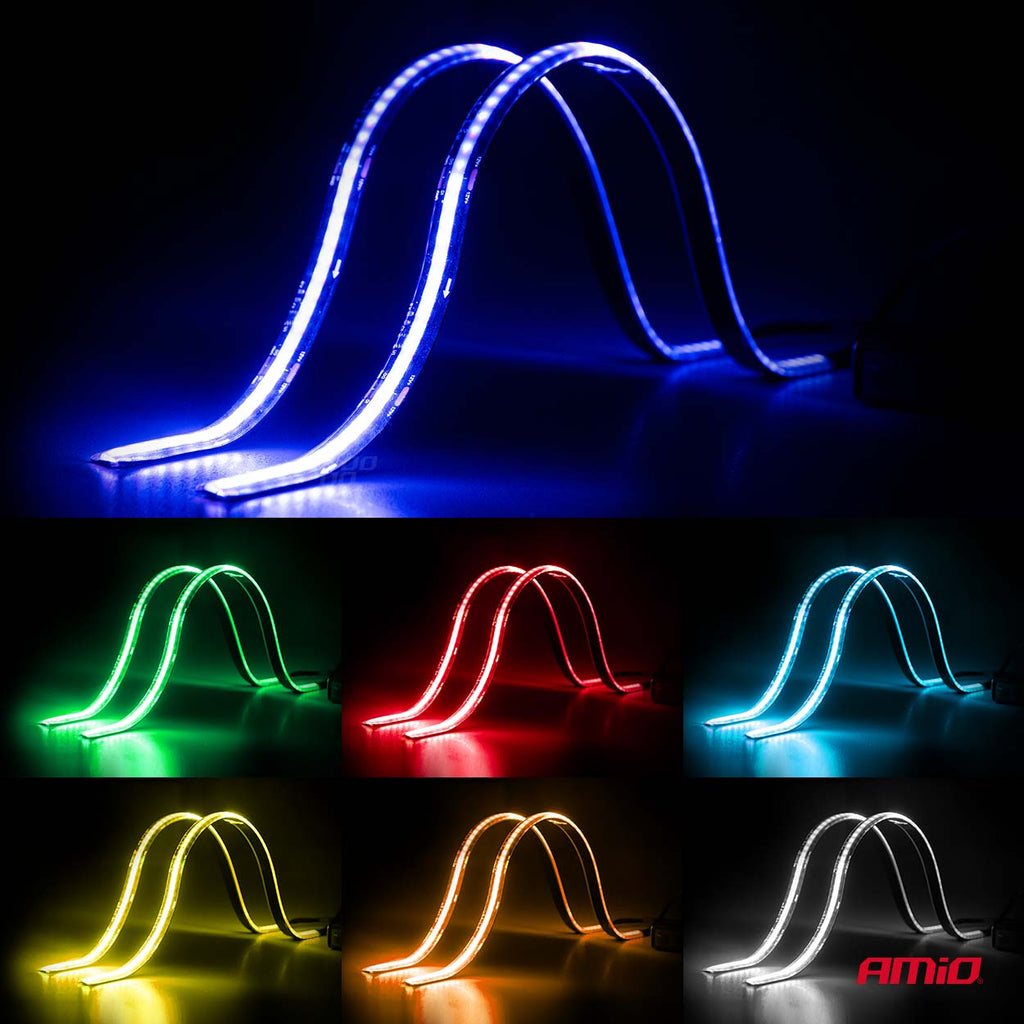 Flexibele LED COB-strips RGB met controller 2x30 cm 12V AMiO 04579 - AMiO 04579 - productafbeelding 3