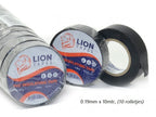 Lionbrand isolatietape 19mm x 10 meter zwart, 10 rolletjes,  (150% oprekbaar!!) afbeelding 3