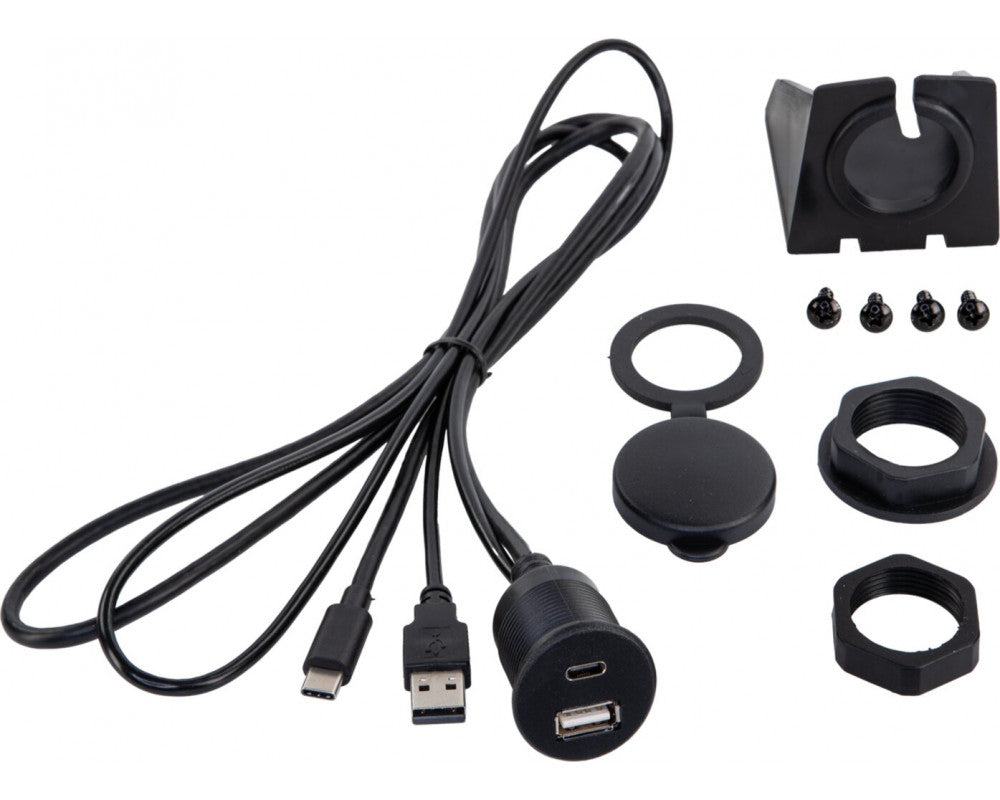 USB inbouwaansluiting/behuizing USB-A/USB-C los