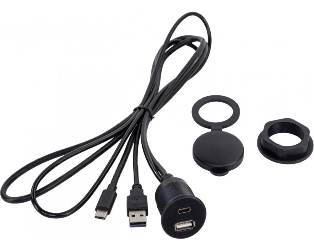 USB paneelaansluiting USB-A/USB-C los