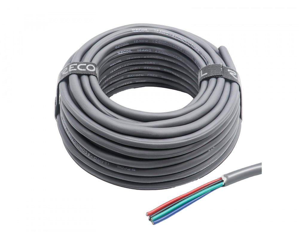 Recoil 18-AWG Multipurpose Cable 4 aderig, 1.0mm2 (30,4m)