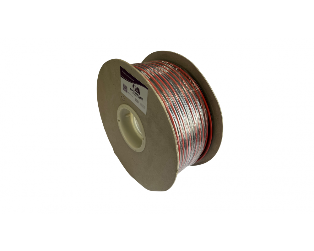 Luidspreker kabel 2 x 2,5 mm zwart / rood 100mtr spoel