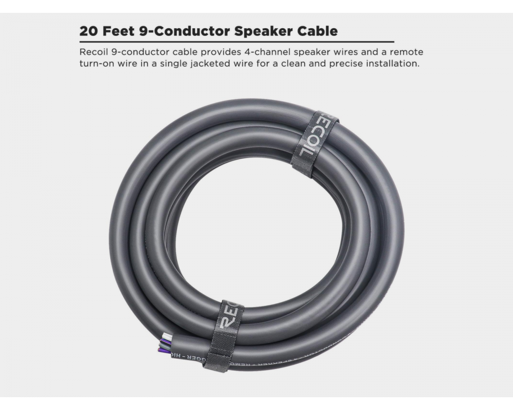 Recoil 18-AWG OFC Speaker Cable 9 aderig 1.3mm2, 6m