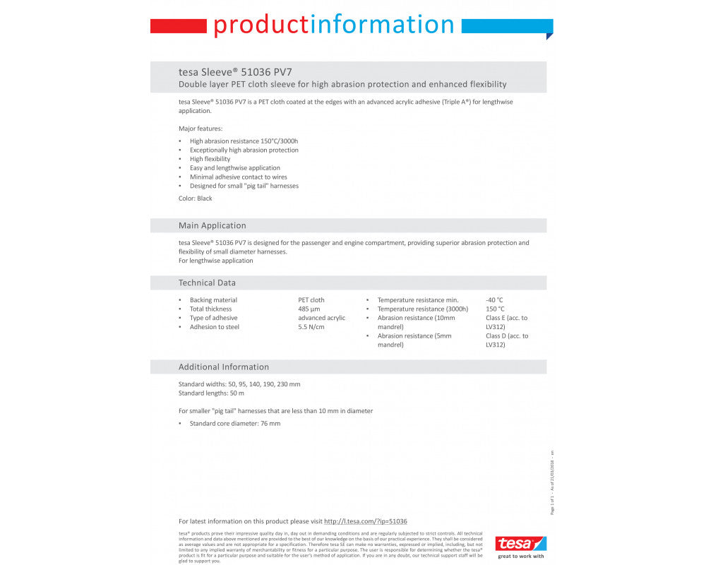 TESABAND 51036 L.25mtr x B.19mm Zwart (Per 16 Stuks)