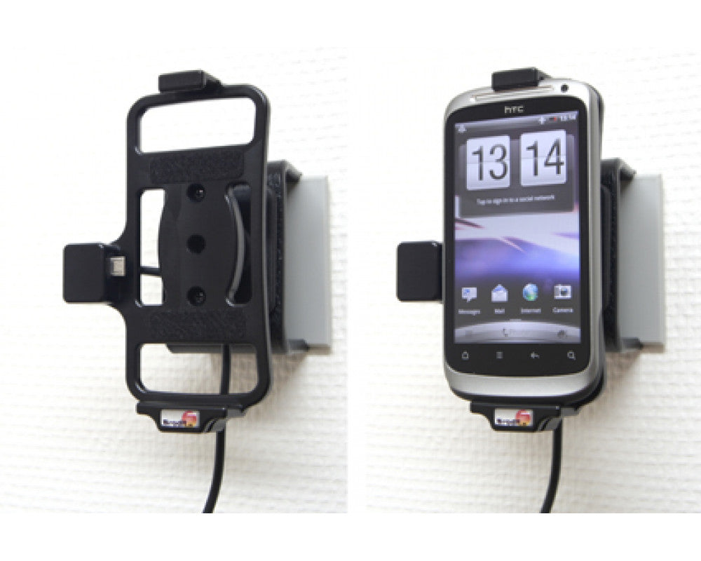Brodit - HTC Desire S Actieve houder met 12/24V lader. Let op: Uitlopend artikel, Kan niet retour! - Telefoon- & Tablethouder