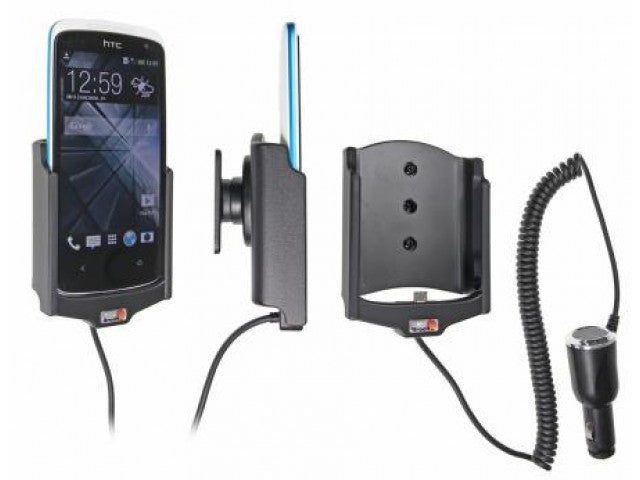 Brodit - HTC Desire 500 Actieve houder met 12/24V lader. Let op: Uitlopend artikel, Kan niet retour! - Telefoon- & Tablethoud