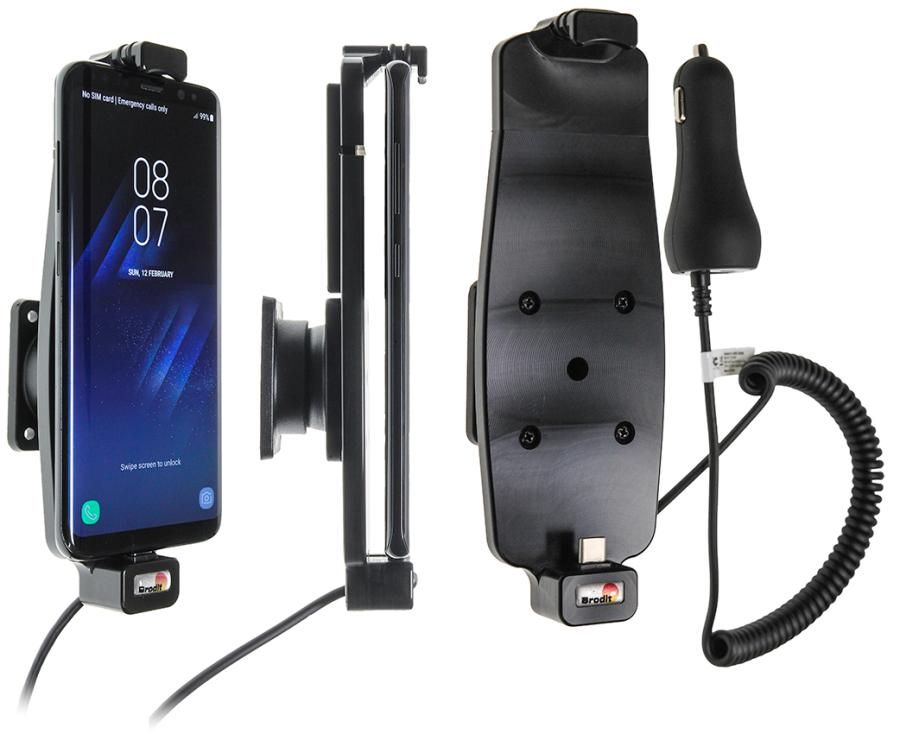 Brodit houder/lader Sam.Gal S8/S9/S10 sig.plug (met Skins)