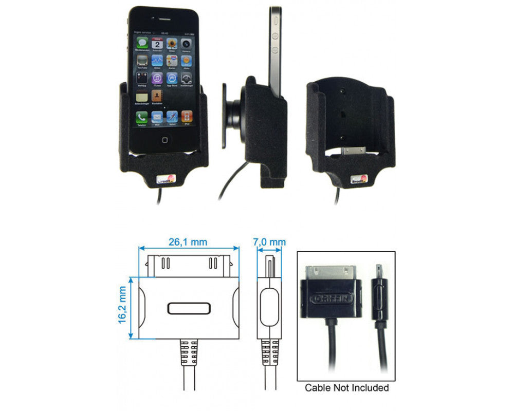 Brodit - Apple iPhone 4/4S Passieve houder met deel voor Griffin Power Jolt kabel - Telefoon- & Tablethouder - artikel 514164