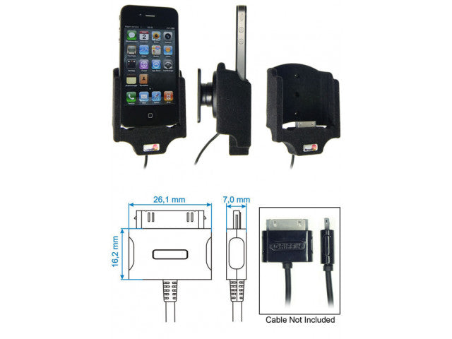 Brodit - Apple iPhone 4/4S Passieve houder met deel voor Griffin Power Jolt kabel - Telefoon- & Tablethouder - artikel 514164