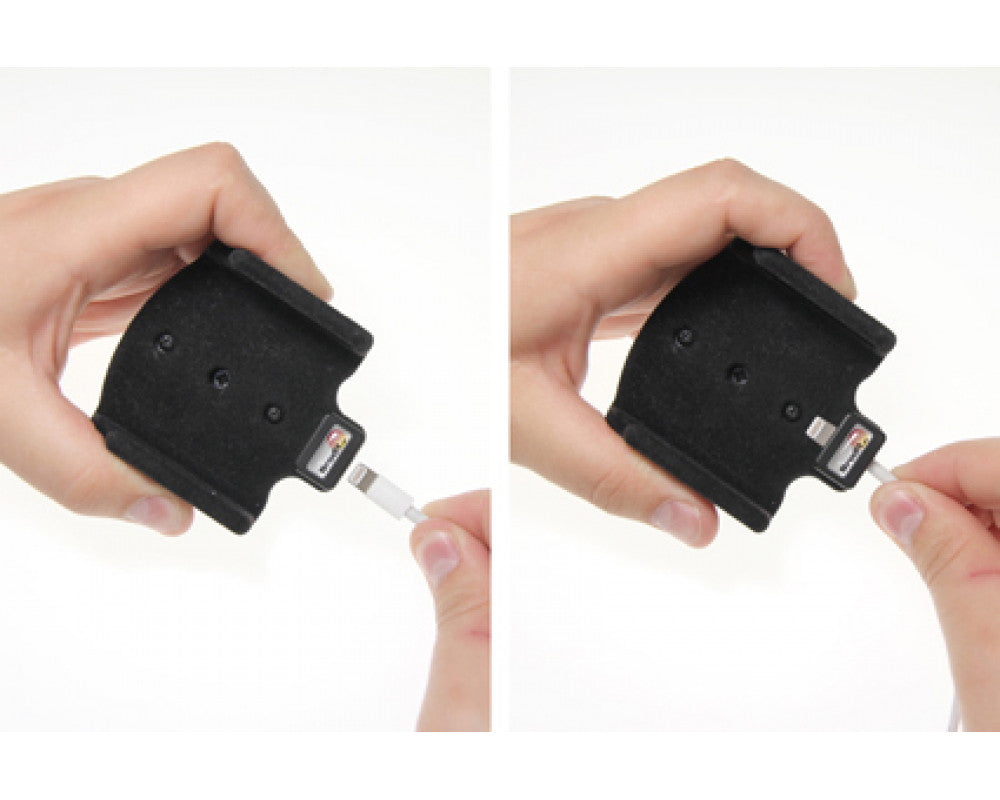 Brodit - Apple iPhone 5 / SE Passieve houder. Originele lightning kabel met Belkin USB 12/24V plug - Telefoon- & Tablethouder