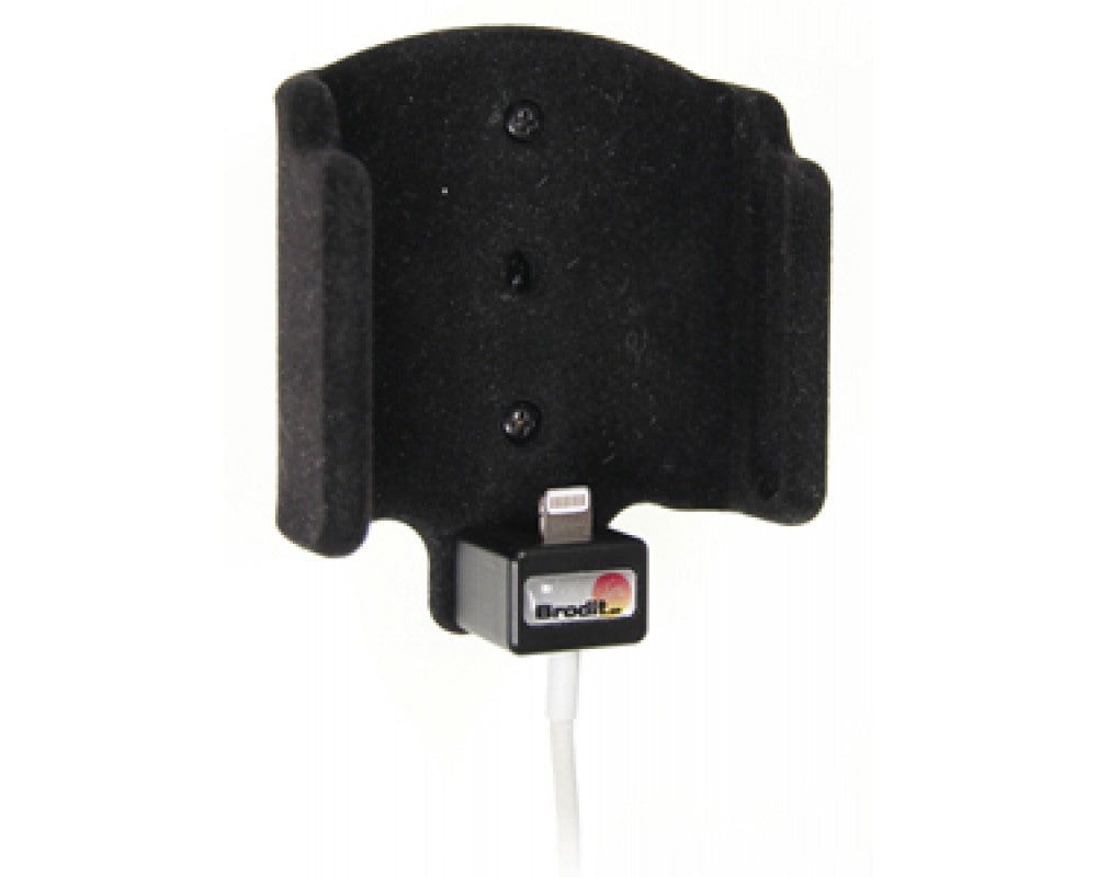 Brodit - Apple iPhone 5 / SE Passieve houder. Originele lightning kabel met Belkin USB 12/24V plug - Telefoon- & Tablethouder