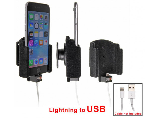 Brodit - Apple iPhone 6S / 7 Passieve houder. Voor originele Apple lightning naar USB kabel (Gestoffeerd) - Telefoon- & Table