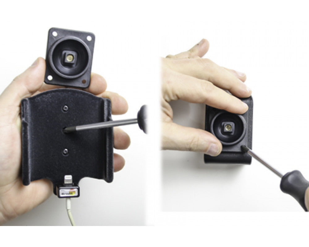 Brodit - Apple iPhone X / Xs Passieve houder. Voor originele Apple lightning naar USB kabel (Gestoffeerd) - Telefoon- & Table