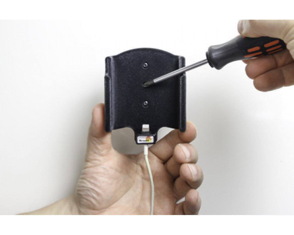Brodit - Apple iPhone X / Xs Passieve houder. Voor originele Apple lightning naar USB kabel (Gestoffeerd) - Telefoon- & Table