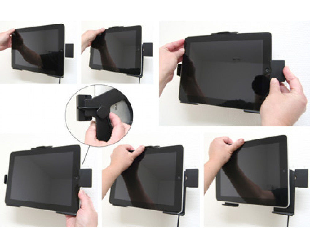 Brodit - Apple iPad 1 Actieve houder met 12V USB plug Let Op: Uitlopend Artikel, Kan niet retour! - Telefoon- & Tablethouder