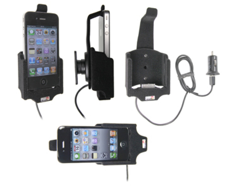 Brodit - Apple iPhone 4/4S Actieve houder. Met slot en 12V USB Let op: Uitlopend artikel, Kan niet retour! - Telefoon- & Tabl