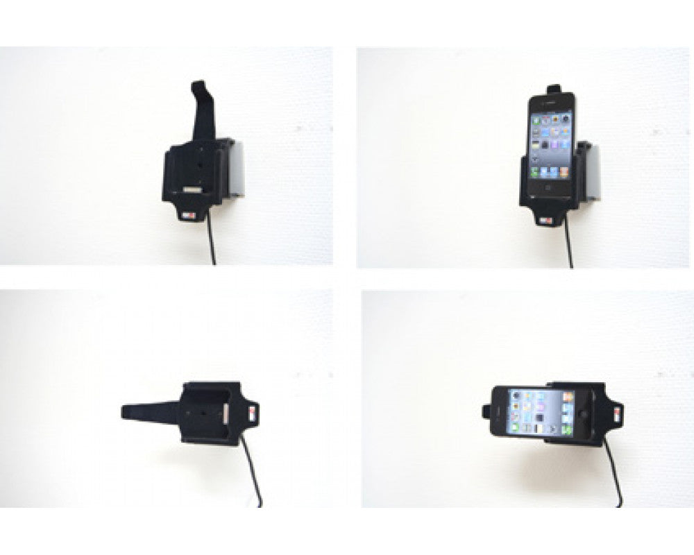 Brodit - Apple iPhone 4/4S Actieve houder. Met slot en 12V USB Let op: Uitlopend artikel, Kan niet retour! - Telefoon- & Tabl