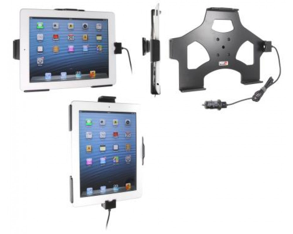 Brodit - Apple iPad new 4th Gen Actieve houder met 12V USB plug - Telefoon- & Tablethouder - artikel 521520