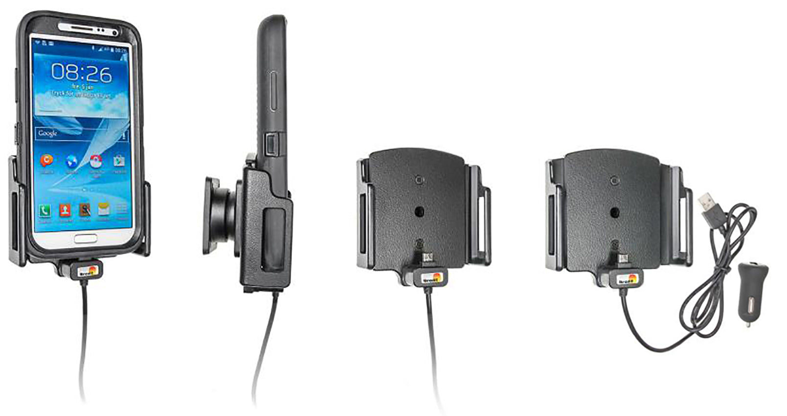 Active holder with USB-cable and cig-plug adapter 521630