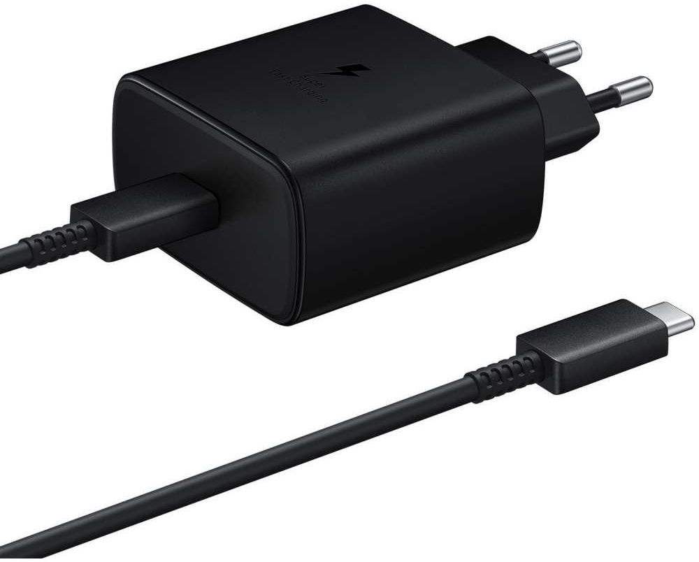 Lader 230V Samsung EP-TA845XBEGWW 45W usbC + usbC zwart