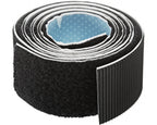 Tesa 55229 zwart on&off extra sterke klittenbandstrook 1 meter x 50 mm. (Per 6 Stuks)