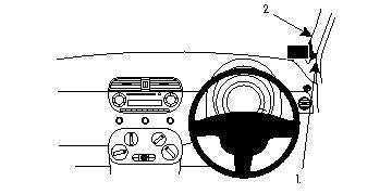 Brodit ProClip 604125 - Fiat 500 2007-2020