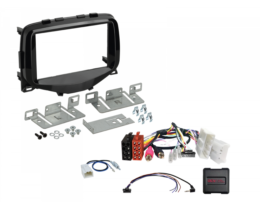 2-DIN kit Citroën C1 / Peugeot 108 / Toyota Aygo - Kleur : piano Zwart