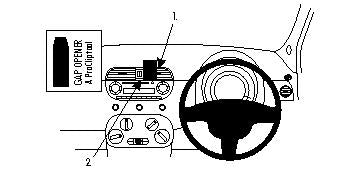 Brodit ProClip 654124 - Fiat 500 2007-2015