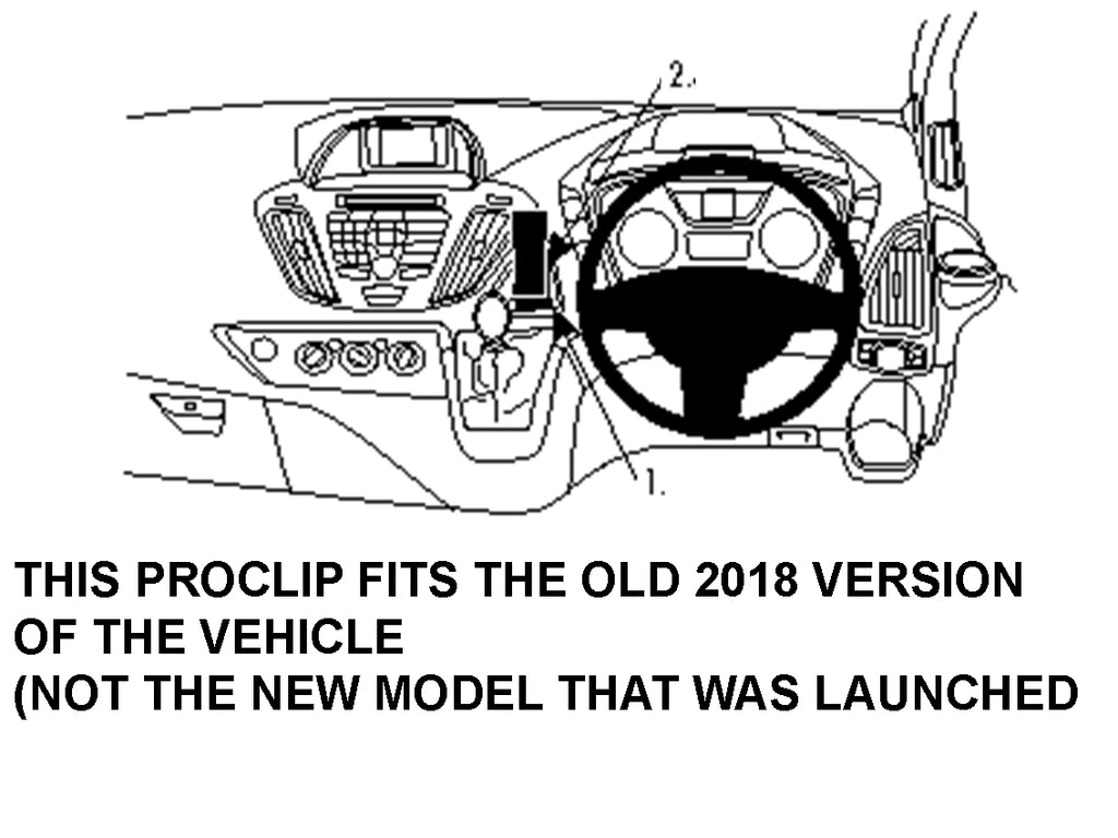 Brodit ProClip 654857 - Ford Tourneo Custom 2013-2019