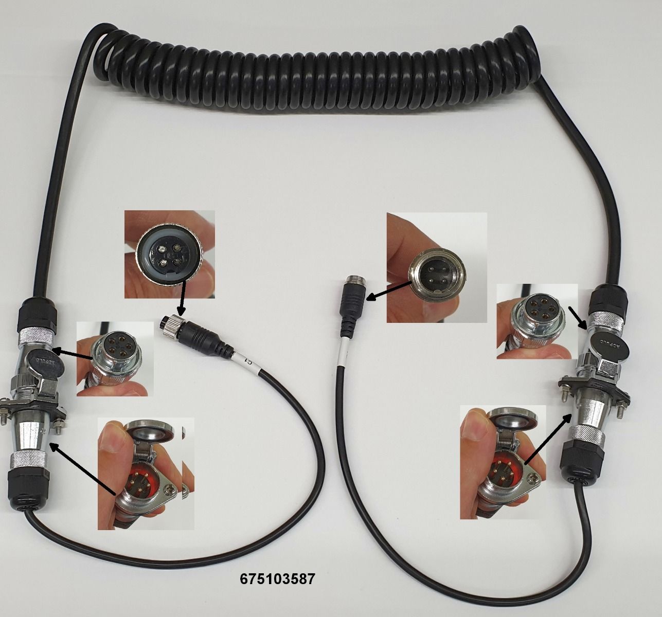 m-use 1 camera trailerset verlengkabel 4pin (m) - 4pin (f)