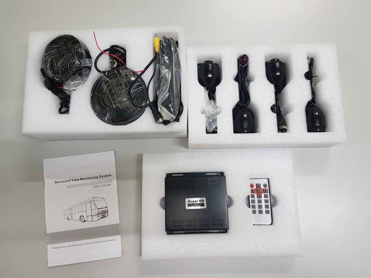 360° bird view camera set parkeersysteem 4 camera's > 7 m