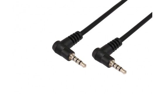 Audio kabel 3.5mm Jack M 90° - 3.5mm Jack M 90° stereo 2 5m