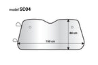 Zonnescherm - 150x80 cm - zilver, EPE-schuim AMiO 01534 – AMiO 01534 – productafbeelding 1