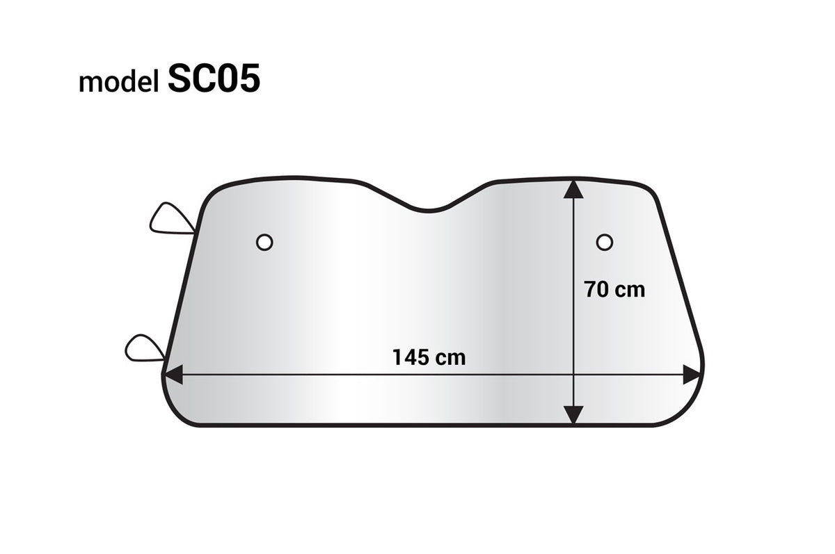 Zonnescherm - 145x70 cm - zilver, EPE-schuim AMiO 01535 - AMiO 01535 - afbeelding 2