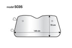 Zonnescherm - 145x70 cm - zilver, EPE-schuim AMiO 01535 – AMiO 01535 – productafbeelding 1