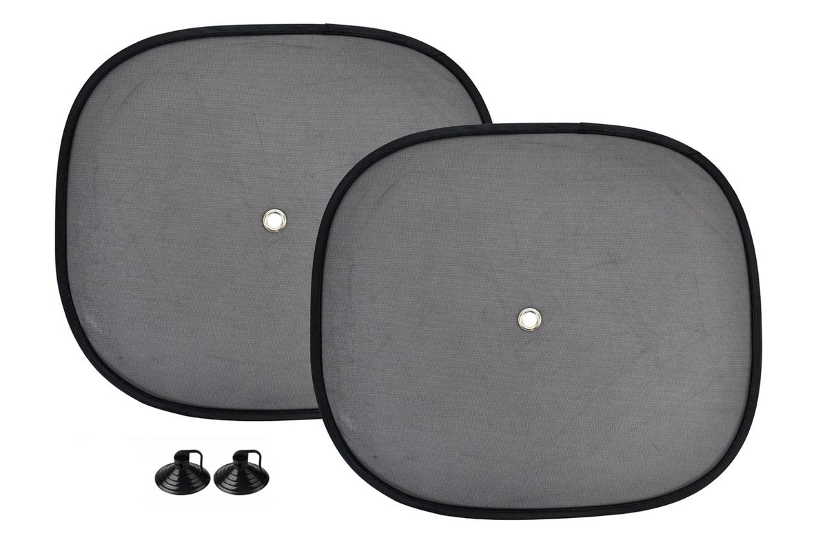 Zonwering 44x38cm, 2 stuks, zwart, nylon mesh AMiO 01537 – AMiO 01537 – productafbeelding 1