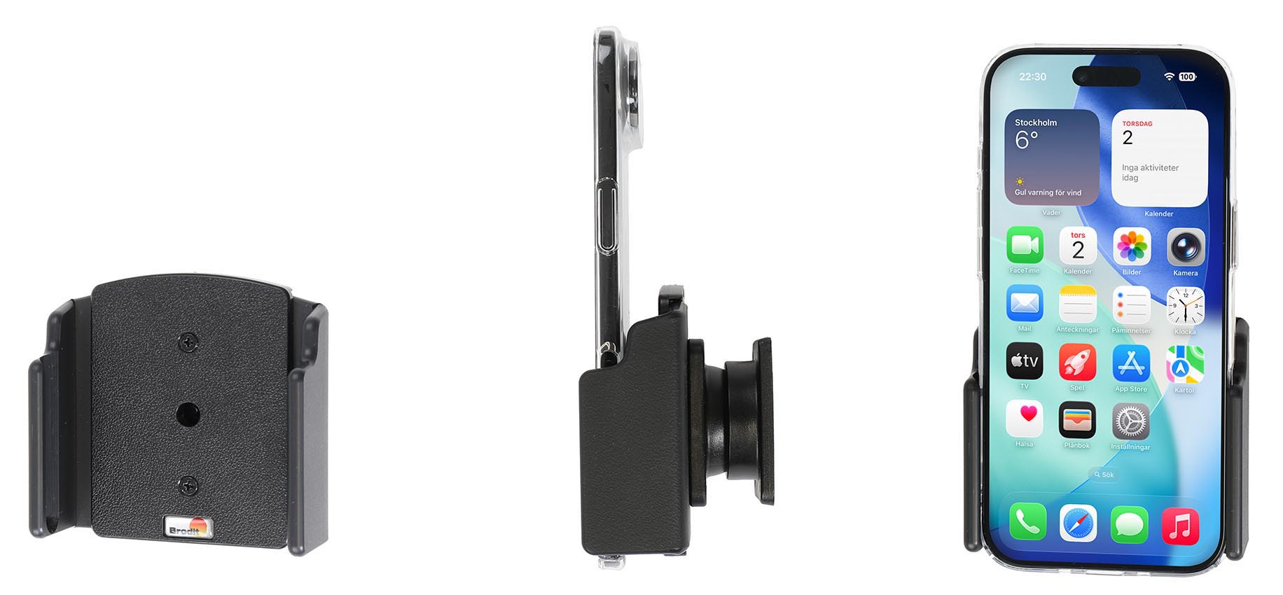 Brodit Passieve Houder 711013 - Telefoonhouder Apple iPhone Air / iPhone 11 Pro / iPhone 11 / iPhone Xs / iPhone XR
