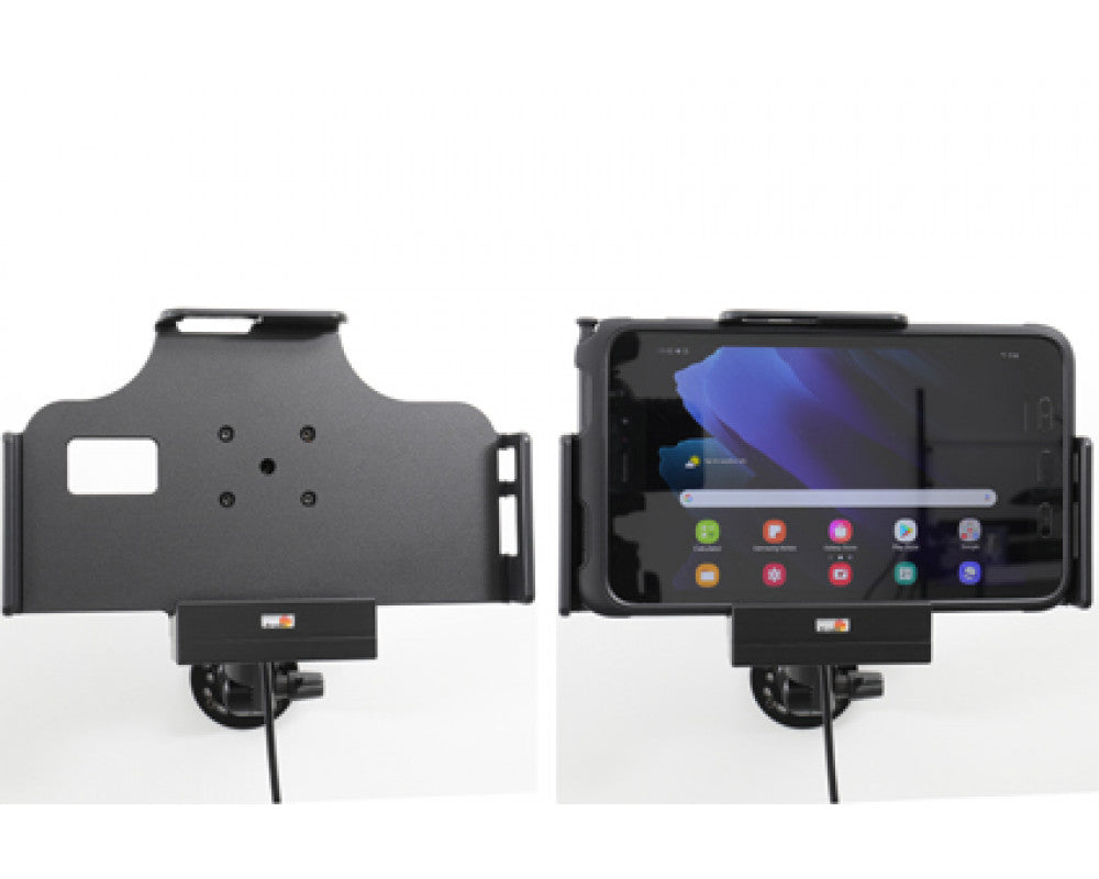 Brodit - Samsung Galaxy Tab Active2 SM-T390 / Samsung Galaxy Tab Active3 SM-T575 houder met 12/24V lader - Telefoon- & Tablet