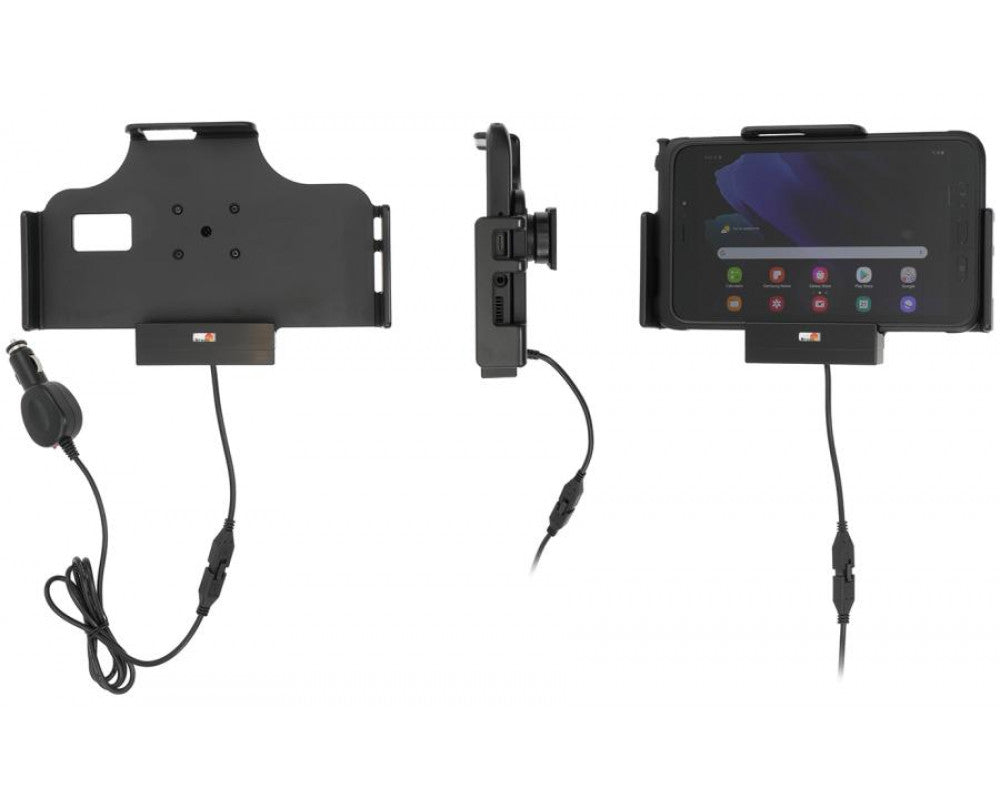 Brodit - Samsung Galaxy Tab Active2 SM-T390 / Samsung Galaxy Tab Active3 SM-T575 houder met 12/24V lader - Telefoon- & Tablet