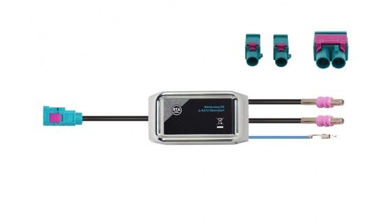 Antennesplitter AM/FM 15cm + fantom dubbel Fakra M - Fakra F