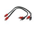 Auto-Connect Level 1 RCA Y-adaptor 2Male 1Female Koaxial