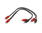 Auto-Connect Level 1 RCA Y-adaptor 2Male 1Female Koaxial