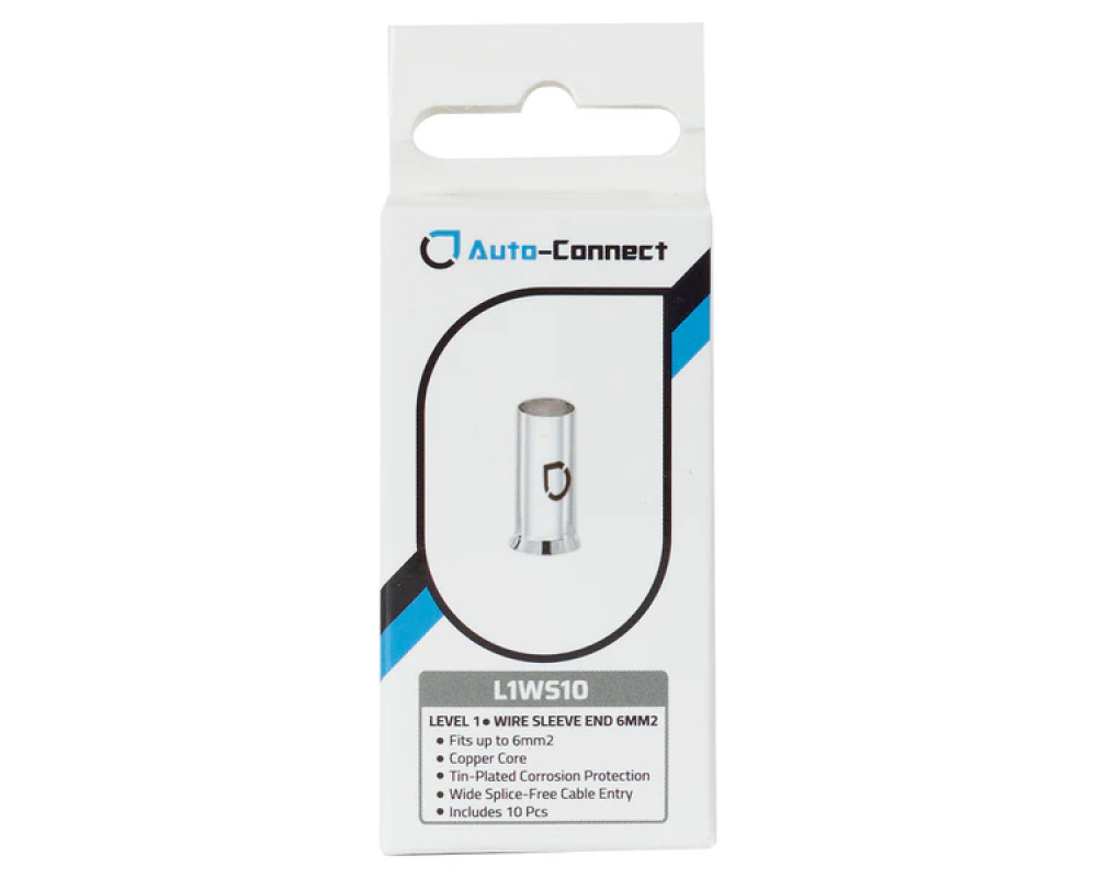Auto-Connect L1 Wire Sleeve End 6 mm2/10GA 10pcs