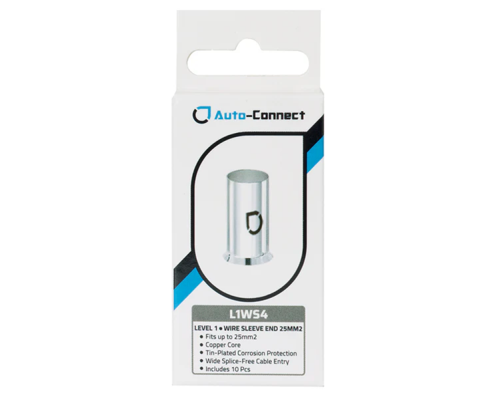 Auto-Connect L1 Wire Sleeve End 25 mm2/4GA 10pcs