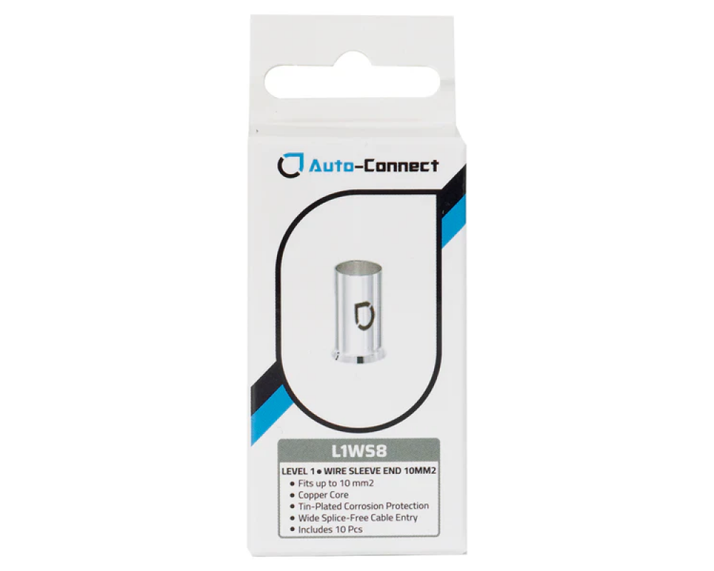 Auto-Connect L1 Wire Sleeve End 11 mm2/8GA 10pcs