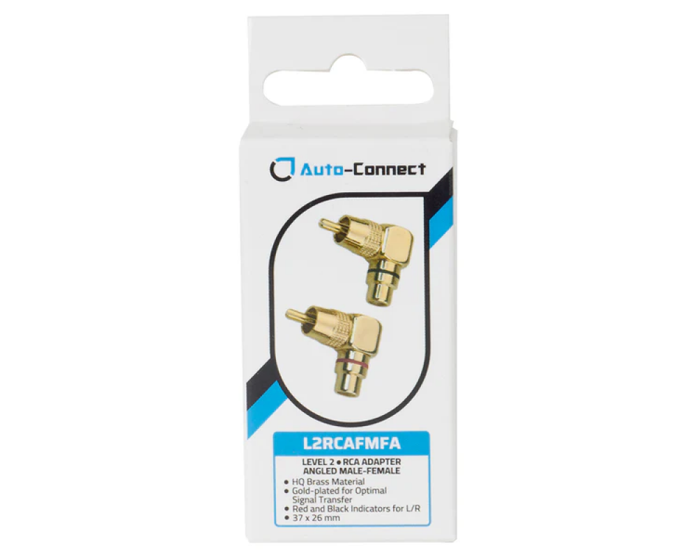 Auto-Connect L2 RCA Adapter Male -Female Angled