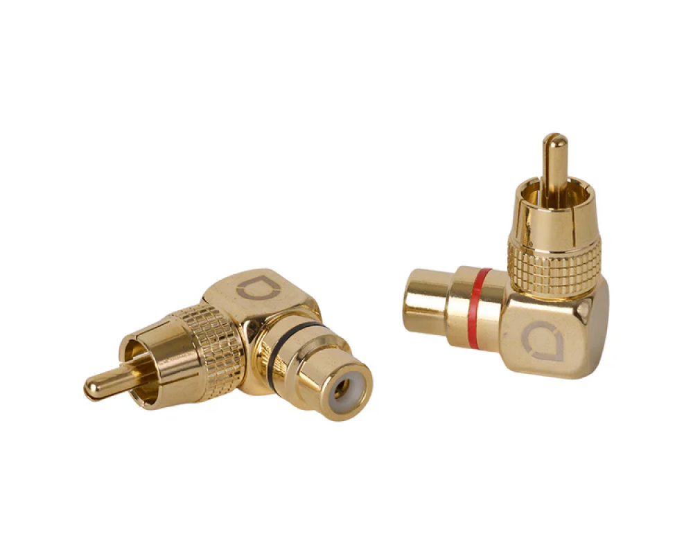 Auto-Connect L2 RCA Adapter Male -Female Angled