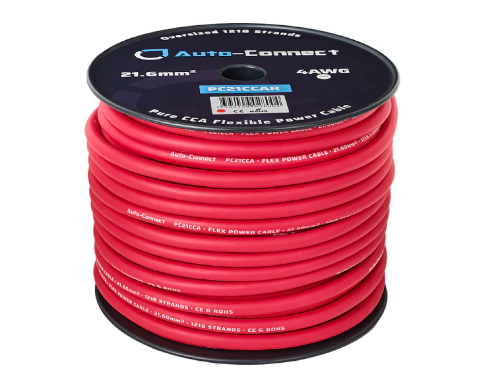 Auto-Connect Power Cable CCA Flex 21mm2 Red 50m