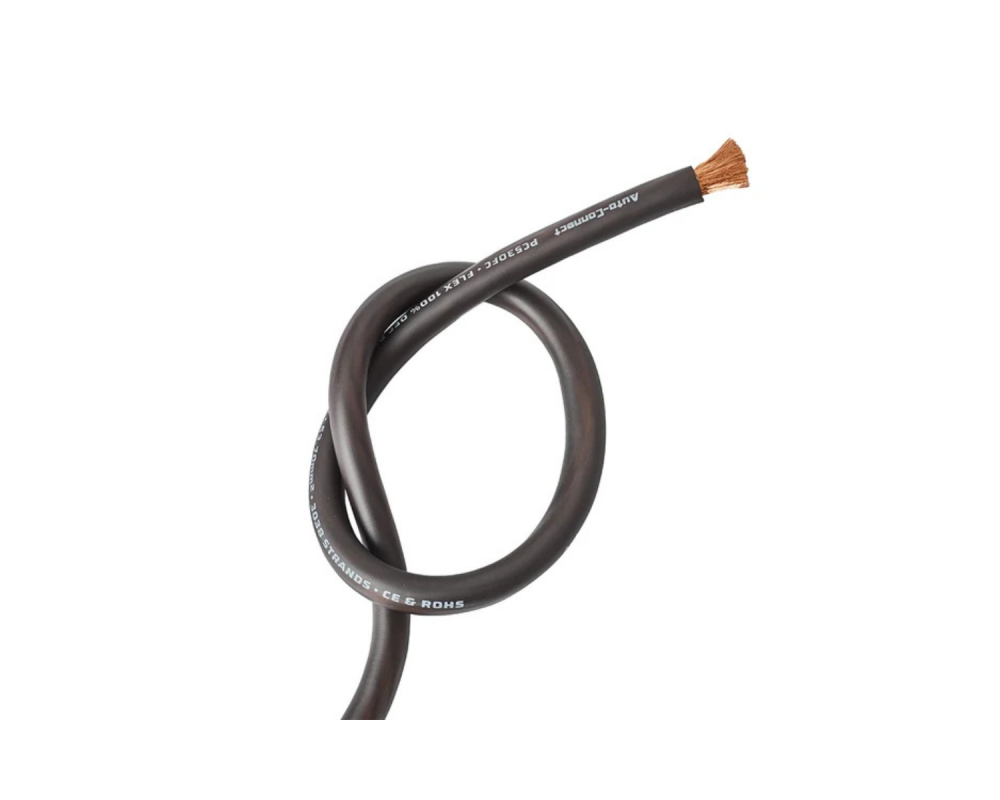 Auto-Connect Power Cable OFC Flex 53mm2 Black 20m - Universele Kabels & Connectoren - artikel 720PC53OFCB