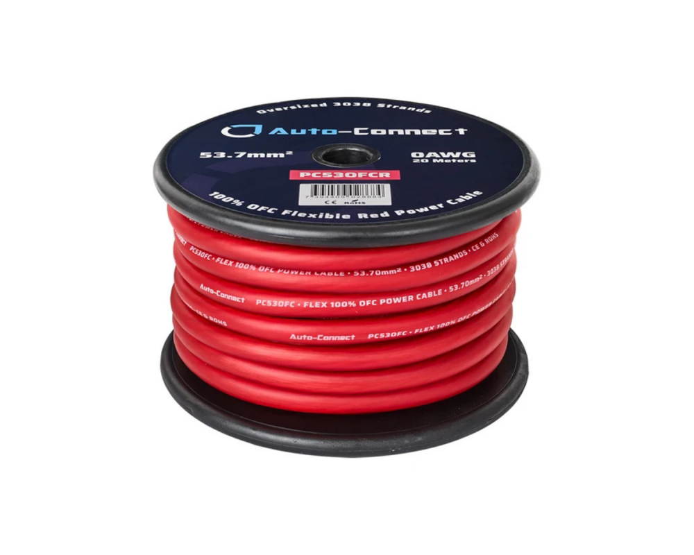Auto-Connect Power Cable OFC Flex 53mm2 Red 20m - Universele Kabels & Connectoren - artikel 720PC53OFCR - afbeelding 5